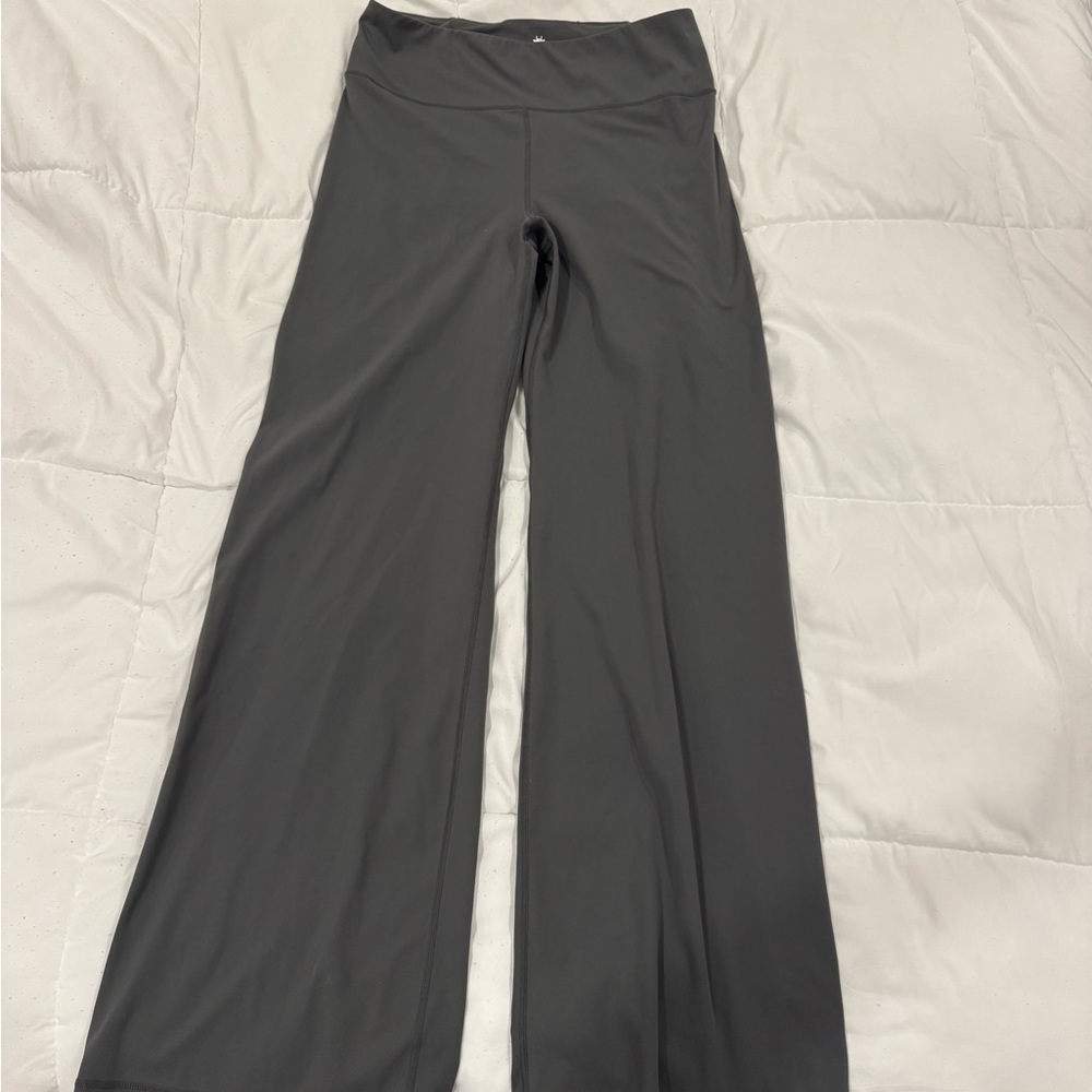 Women's Gray Wide-Leg Yoga Pants